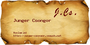 Junger Csongor névjegykártya